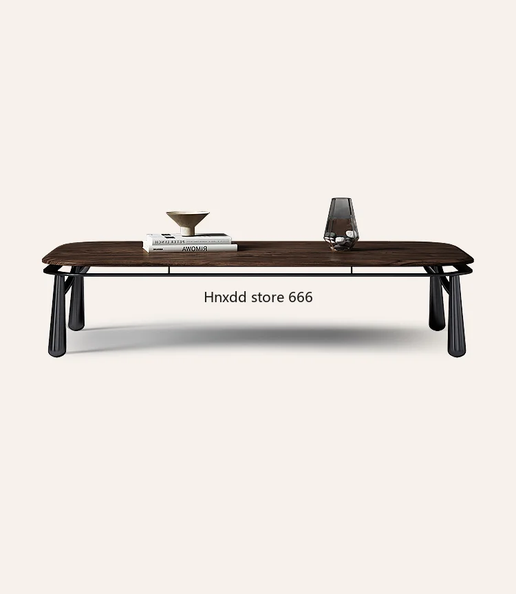 Italian minimalist solid wood coffee table