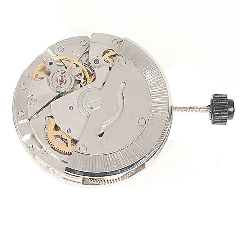 

Watch Movement Double Calendar Crown At 3 Mechanical Movement For MIYOTA 8205 Watch Movement Repair Parts (Silver)