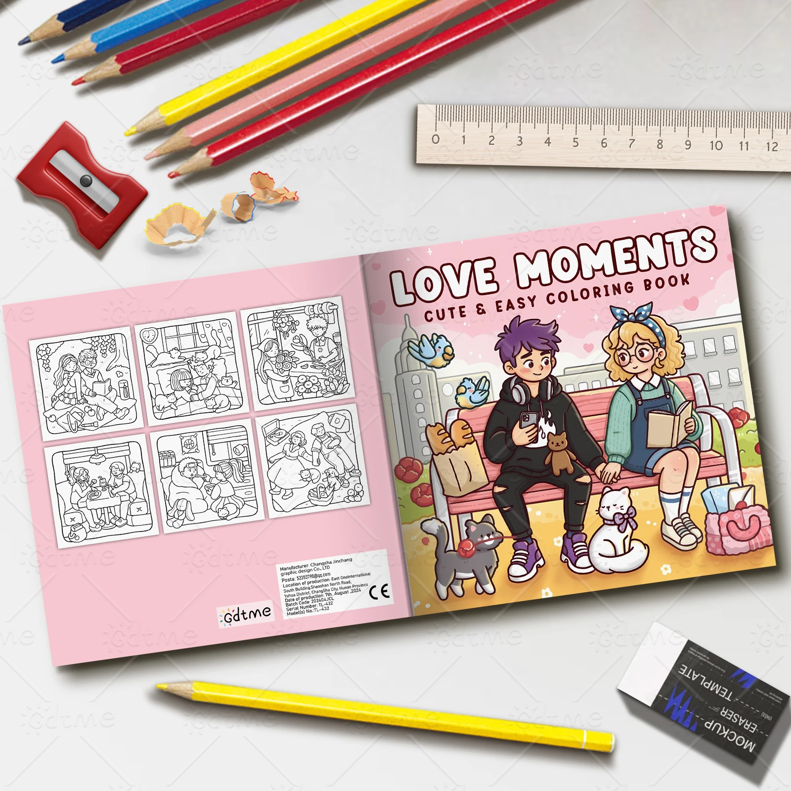 LOVE MOMENTS Malbuch für Erwachsene mit Niedlichen Gemütlichen Täglichen Aktivitäten zur Entspannung (Gemütliche Räume zum Ausmalen) – Detail 2