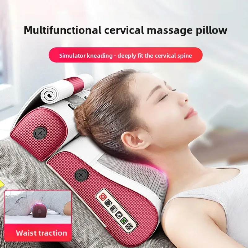 

Shoulder Cervical Spine Massager Multi-functional Rubbing Neck Hot Compress Whole Body Kneading Cervical Spine Massage Pillow