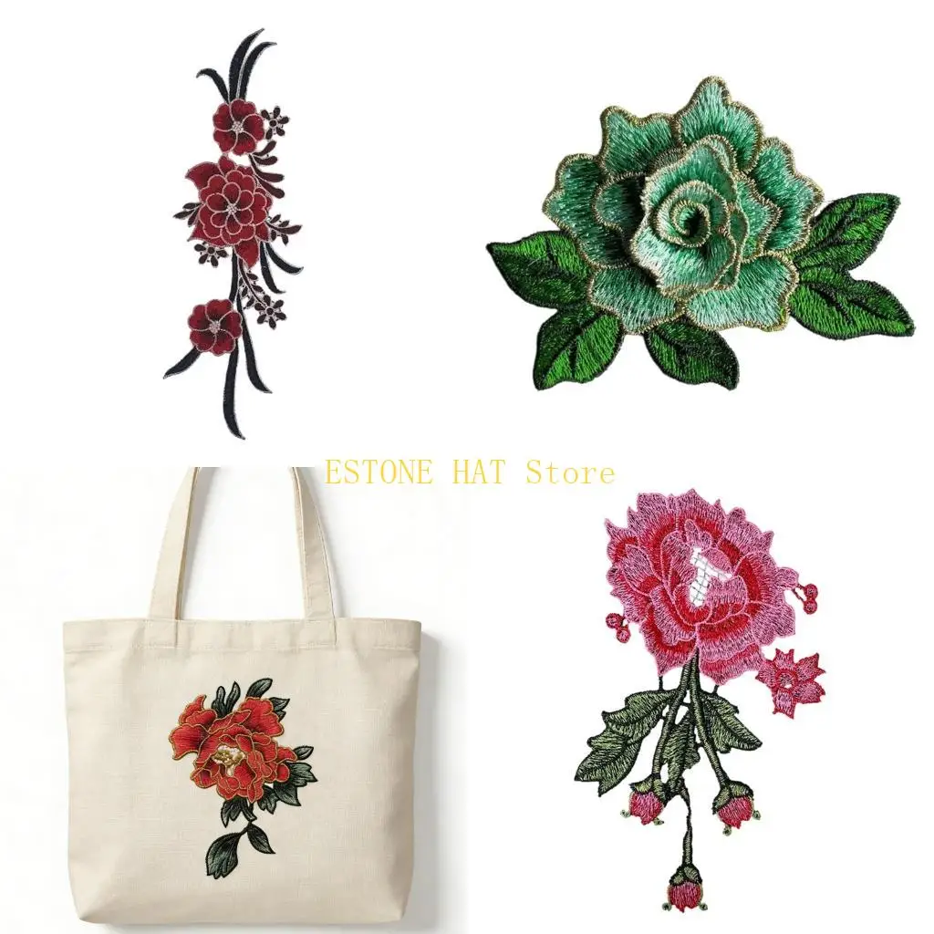 

49MF Creative Cloth Flower Embellishment Embroidery Stickers For Clothes Pattern