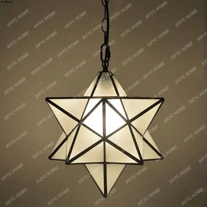 Nordic Loft Vintage Pendant Lamp Light Shooting Star Glass Lighting Ceiling for Home Aisle Corridor Porch Shop Luminaire Loft