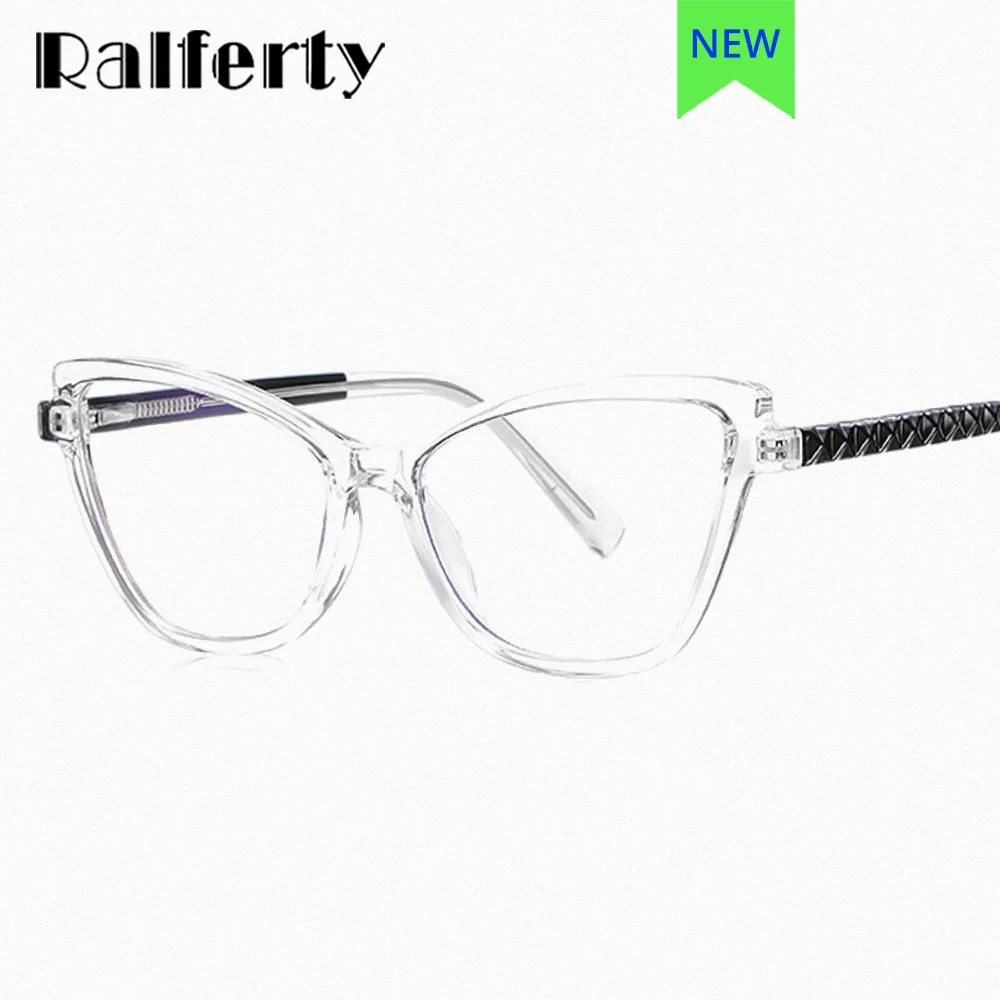 Ralferty Vintage Women's Glasses Frames Female No Graduated Optical Lenses with Custom Recipe Transparent Glasses Cat Eye 2025