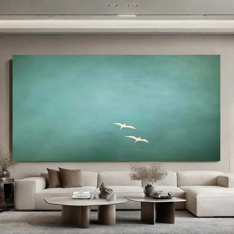 

2D Flat Unframed Canvas Abstract Flight Birds Art Wall Decoration, for Living Rooms, Offices, Entryways, Nature-Inspired Design