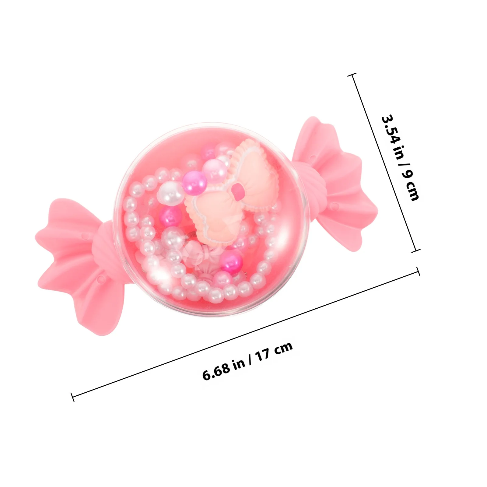 1세트 소녀 공주 보석 리본 목걸이 팔찌 귀걸이 반지 가볍고 편안한 어린이 생일 파티 선물 유아용