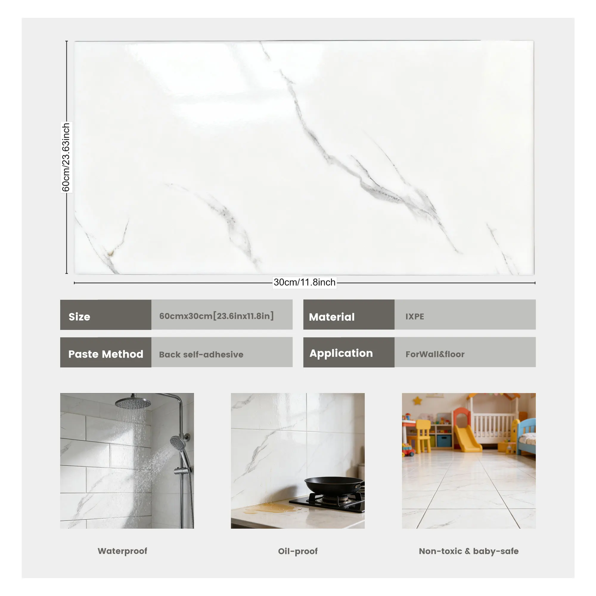 

10-50 pcs Self-Adhesive Foam Wall sticker Easy to Peel, Stick, Clean For Renovating Bathrooms, Living Rooms Kitchen Renovation