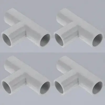 

4pcs Fence Accessories PVC Pipe Fittings Connectors 3 Way Joint Corner Cross Fold Elbow Side Outlet Easy Install for Room