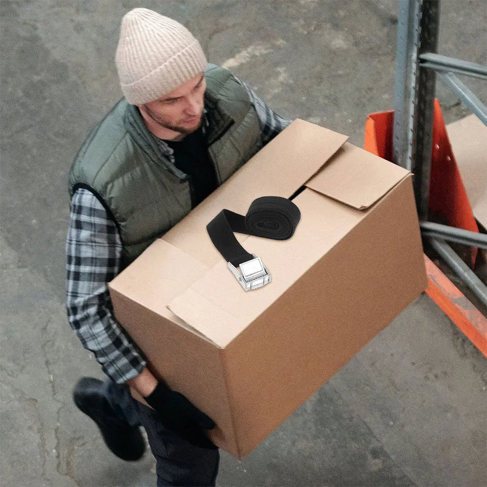 

4Pcs Zinc Alloy Cam Buckle Tie Down Straps Heavy Duty Adjustable Cargo Securing Luggage Packing Trailer