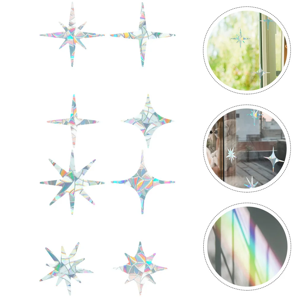 

8pcs Anti-Collision Window Clings For Birds Protection Glass Sticker Decor Static Decal Removable Home Living Room Bedroom