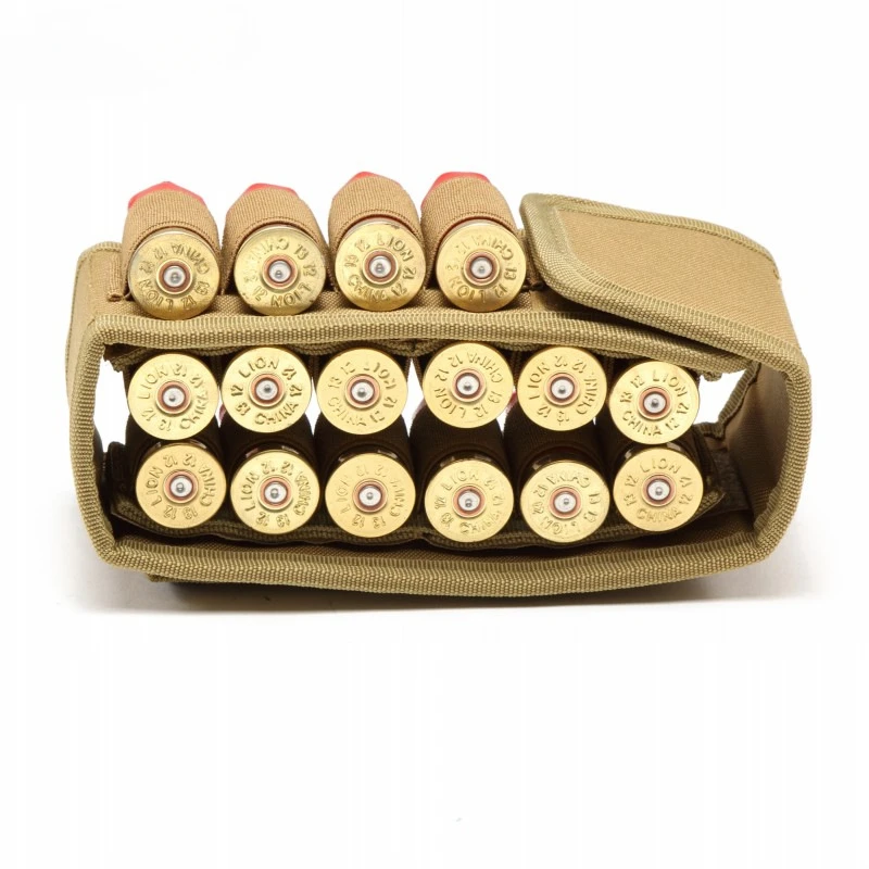 12G Bullet Bag Outdoor Hunting Bullet Storage Pouches Portable 16 Holes Shotgun Hunting Equipment Gun Accessories