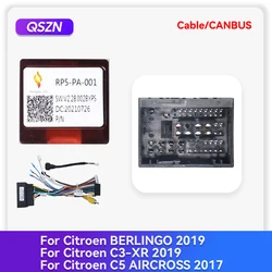 QSZN Car Radio 16PIN Canbus Box For Citroen BERLINGO C3-XR C5 AIRCROSS Wiring Harness Power Cable Decoder Adapter RP5-PA-001