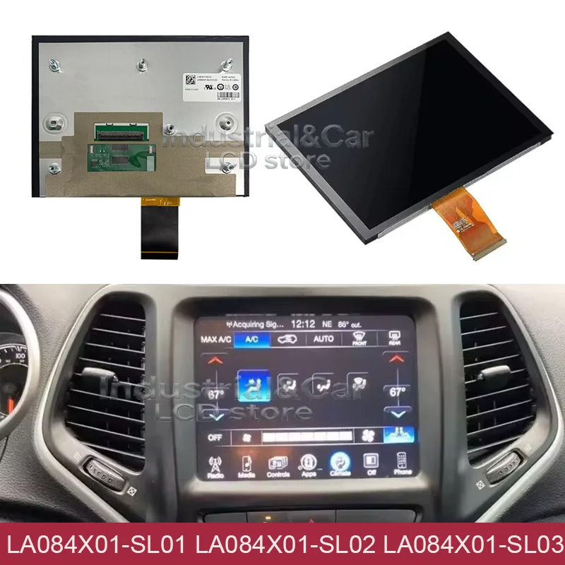 2017-2020 Replacement 8.4'' Uconnect 4C UAQ LCD Display Touch Screen Radio Navigation LA084X01-SL02 LA084X01-SL01 LA084X01-SL03