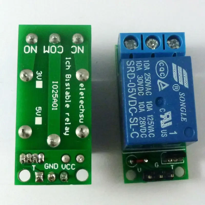 Flip-Flop Latch Relay Module Bistable Self-locking Switch Low Pulse Trigger Board for Arduino Smart Home LED Mot IO25A01 5V