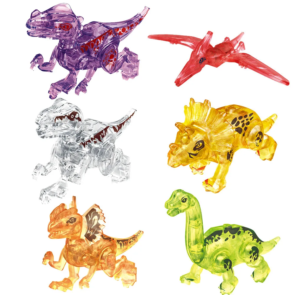 

Jurassic Dinosaur Crystal Building Blocks Mini Small Assembled Toy Tyrannosaurus Rex Pterodactyl Bag Toy