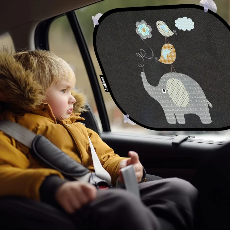 Pare-soleil pliable pour voiture, couverture Protection contre les rayons UV pour vitre arrière voiture, visières animé