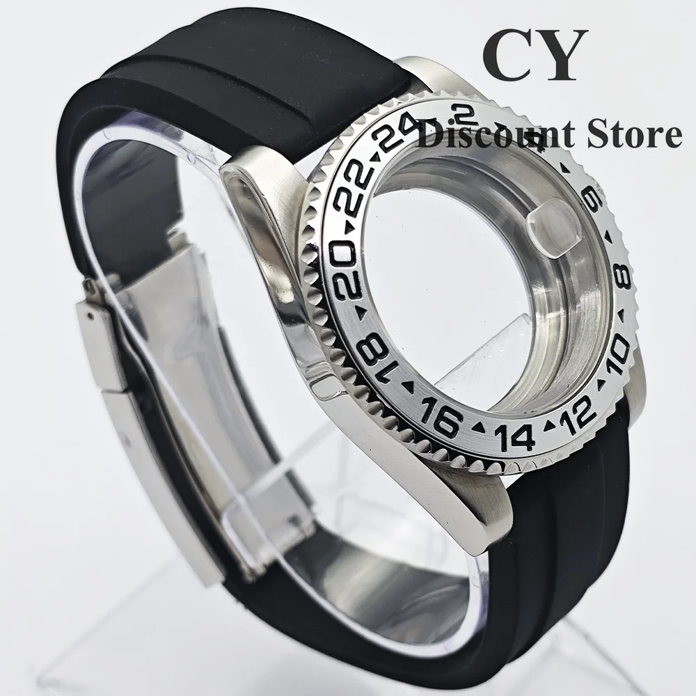 RICHUS NH35 Silver 40mm Watch Case with Sapphire Crystal Compatible with ETA2824 ST2130 Miyota82 Movement Watch Accessories