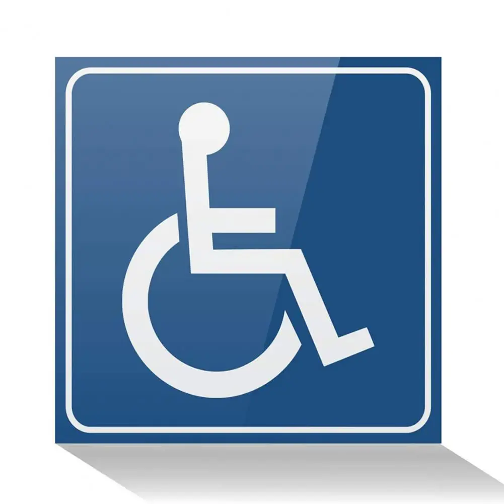 Stickers for Easy Identification Waterproof Disability Stickers for Wheelchair Users Uv Resistant Barrier Signs for Glass Doors