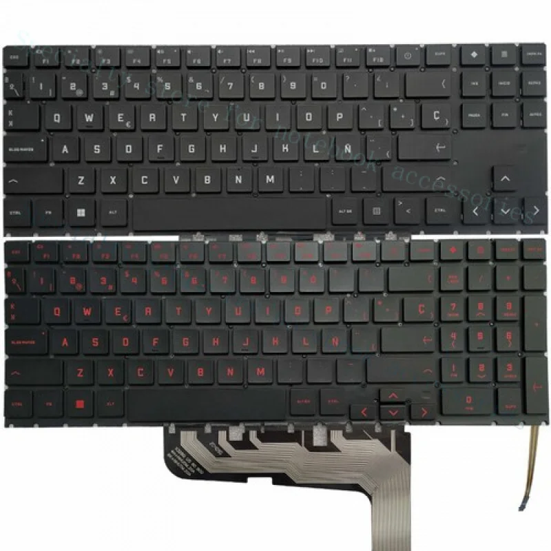 

A++Latin Spanish Keyboard for HP Omen 15-EN 15-EK 15-EN0013DX TPN-Q236 RGB