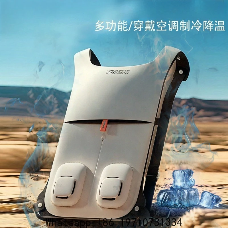Generic USB Cooling Fan Vest – Semiconductor Air Conditioner for Outdoor Work, 3 Speeds, Rechargeable