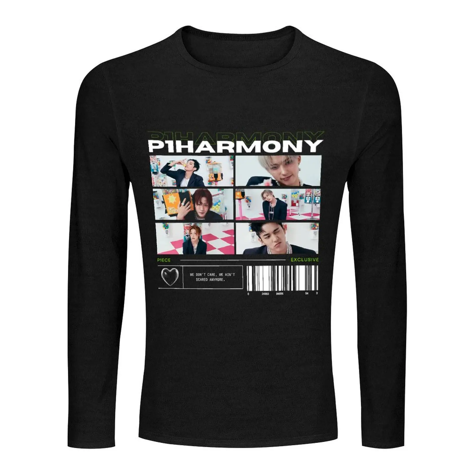 P1Harmony band P1ece Exclusive Long T-Shirt oversized t shirts Anime t-shirt plus size t shirts man clothes Men's cotton t-shirt