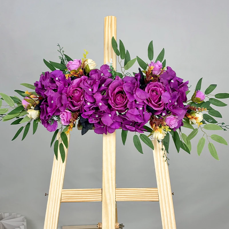 Artificial Wedding Arch Flower Wedding Garland Silk Flower Row Wedding Table Centerpiece Floral Backdrop Wall Arch Decoration