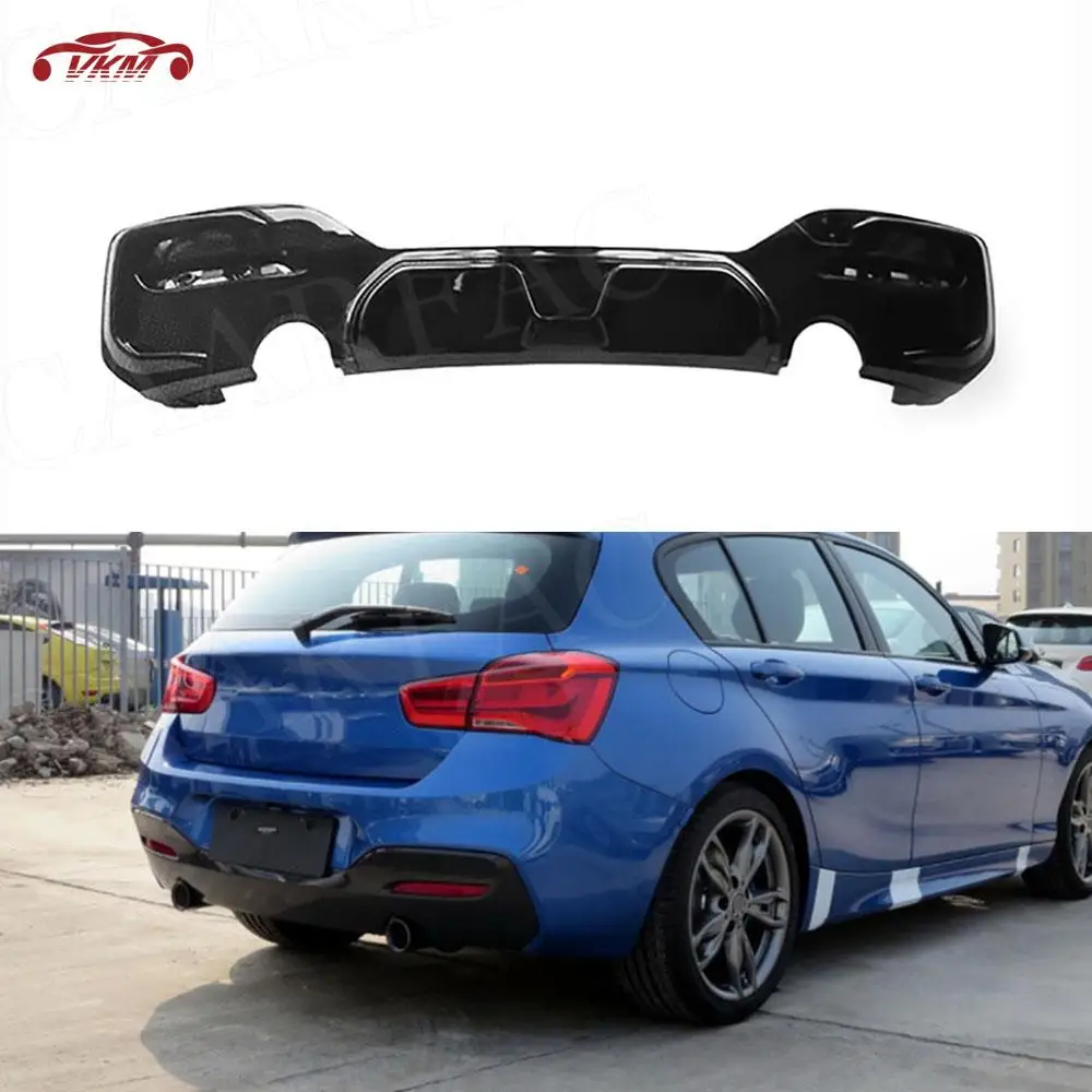 

ABS диффузор для заднего бампера, губа ДЛЯ BMW 1 серии F20 M Sport M135i M140i 2015 2016 2017, фотосессия, черный блеск