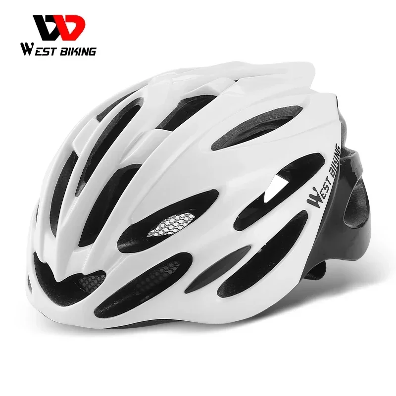 WEST BIKING Ultralight Helmet Road Bike Integrally-Molded Helmet Equipped WIth Insect Net Skateboard Helmet Couple's Sport Gear