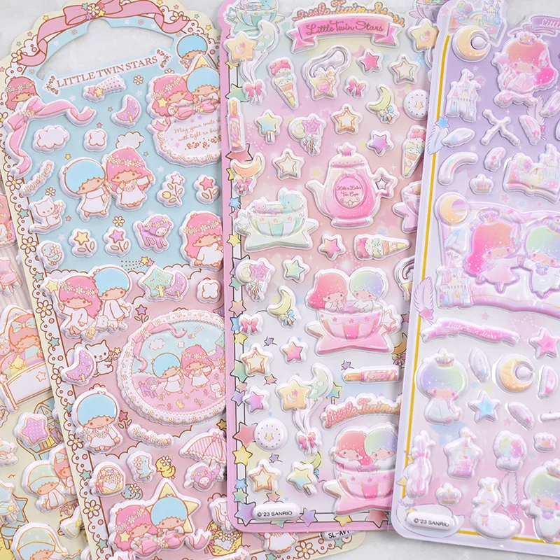 20pcs/lot Sanrio Little Twin Stars Stickers Creative Scrapbooking DIY Diary Decorative Stationery Sticker Album Stick Label