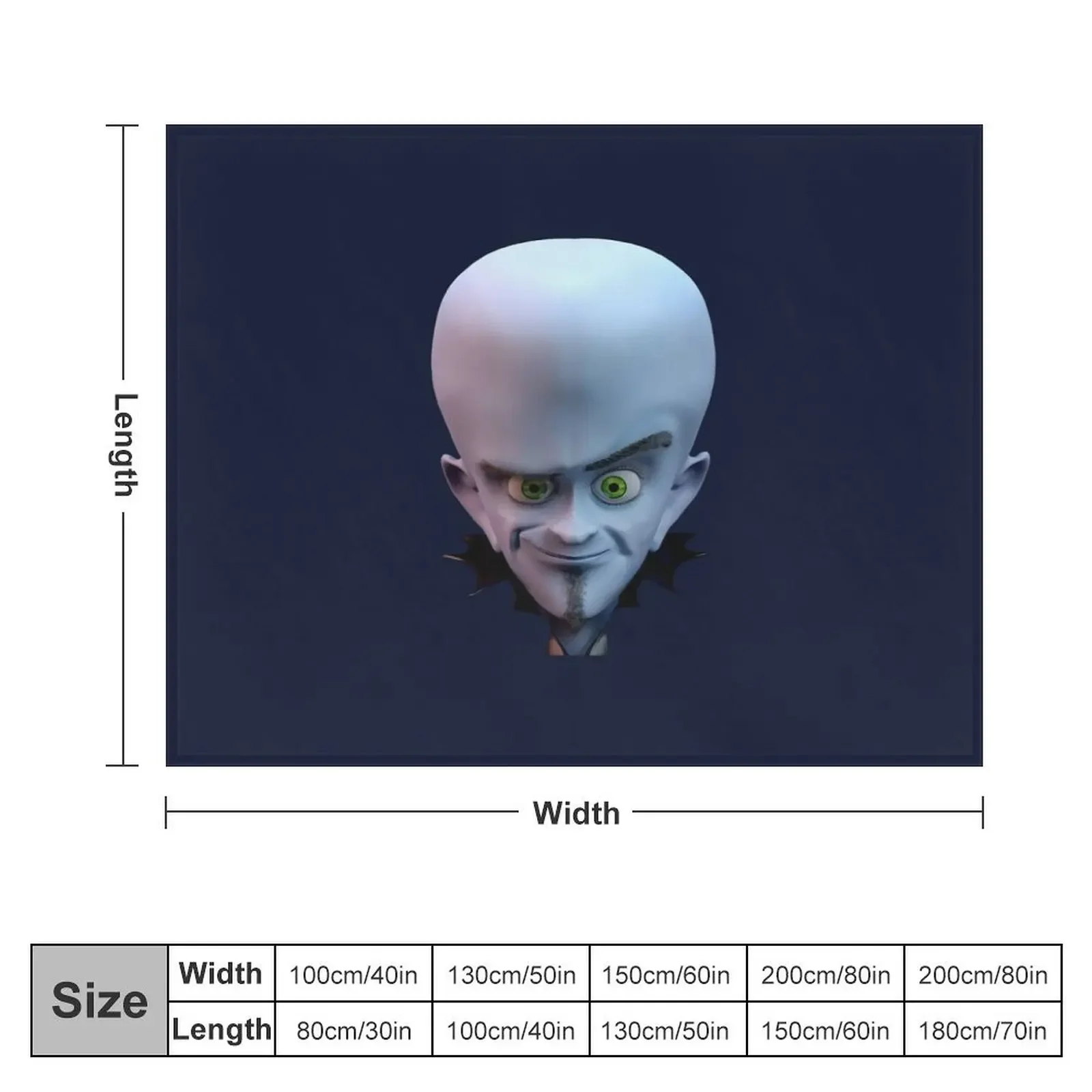 Smiling Megamind 3D *HIGH QUALITY* Throw Blanket Soft Plaid Sofa Throw Blankets