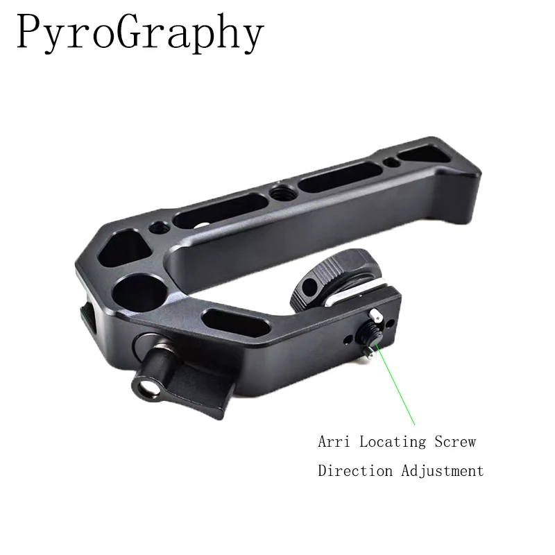 PyroGraphy Arri Locating Top Handle Camera Handle with 15mm Rod Clamp for DSLR Cage Ergonomic Design for Enhanced Comfort