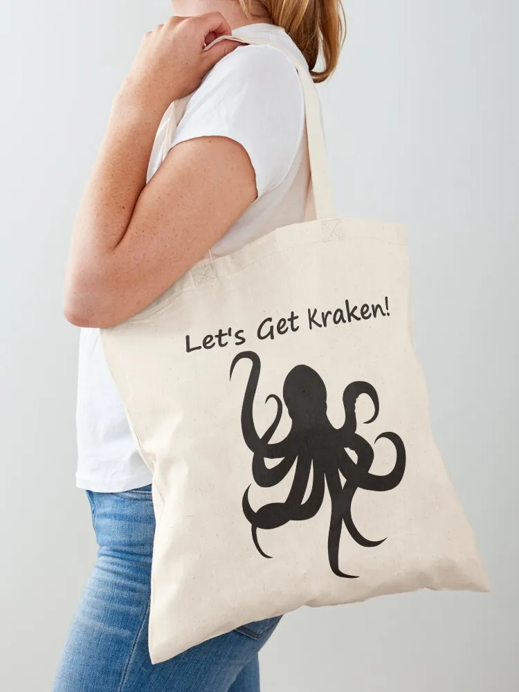 Let's Get Kraken Tote Bag Tote Bag Portable shopping bag Handbags Canvas Tote