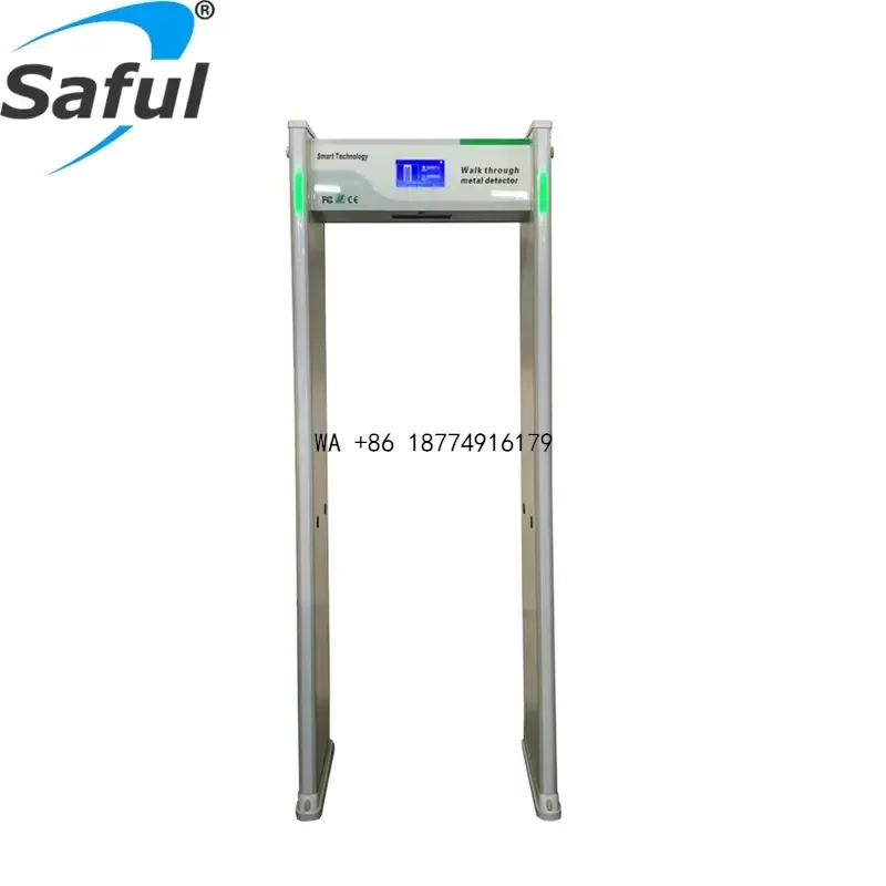 wmwmnu New7 Inch Touch Screen Smart Network 33 Zones 300 Level ProgramHigh Sensitivity Security Walk Through Metal DetectorOEM