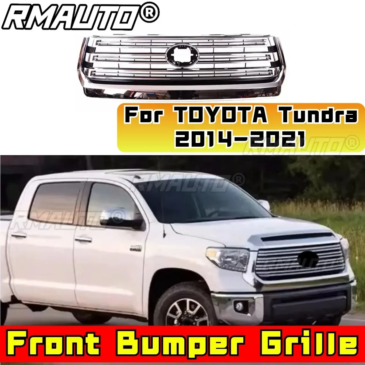 For TOYOTA Tundra Bumper Grill Car Front Bumper Racing Grille Grillg Exterior Part For TOYOTA Tundra 2014-2021 Car Accessories