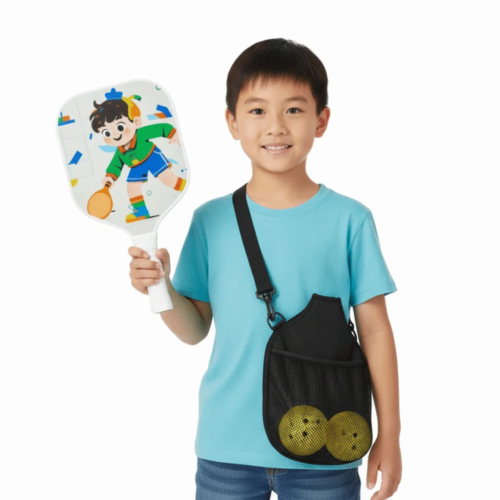 Cartoon Children's Pickleball Set Colorful Durable 's Pickleball Set Glass Fiber Lightweight Pickleball Paddle Set
