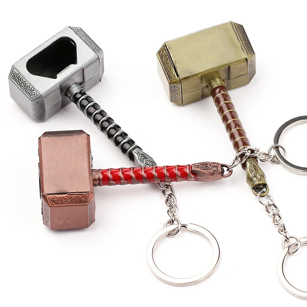 De Avengers Superheld Thor's Hamer Bierflesopeners Marvel Super Hero Speelgoed voor Kinderen Kurkentrekker Gereedschap Draagbare Bar Gadgets
