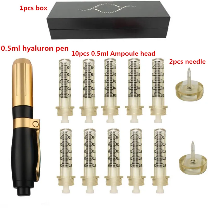 

0.5ML High Pressure Hyaluronic Acid Pen High density metal For Anti Wrinkle Lifting Lip hyaluron gun atomizer Lip injection pen