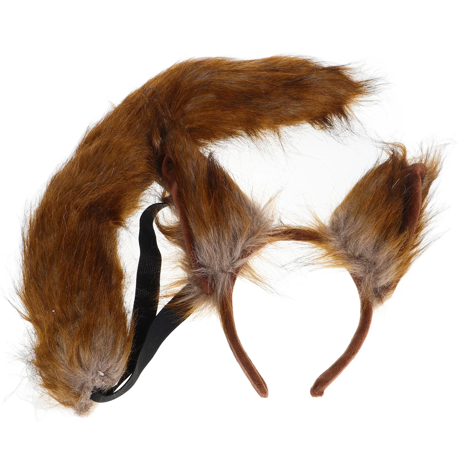 

Yardenfun Ears Headband Faux Animal Costume Halloween Outfit Jungle Dark Brown Cloth Hair Band
