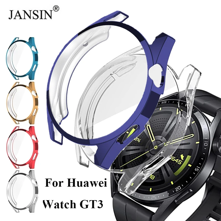 TPU Screen Protector Case For Huawei Watch GT3 46mm Soft Case Full Protective Cover for Watch GT 3 42mm Smartwatch Accessories