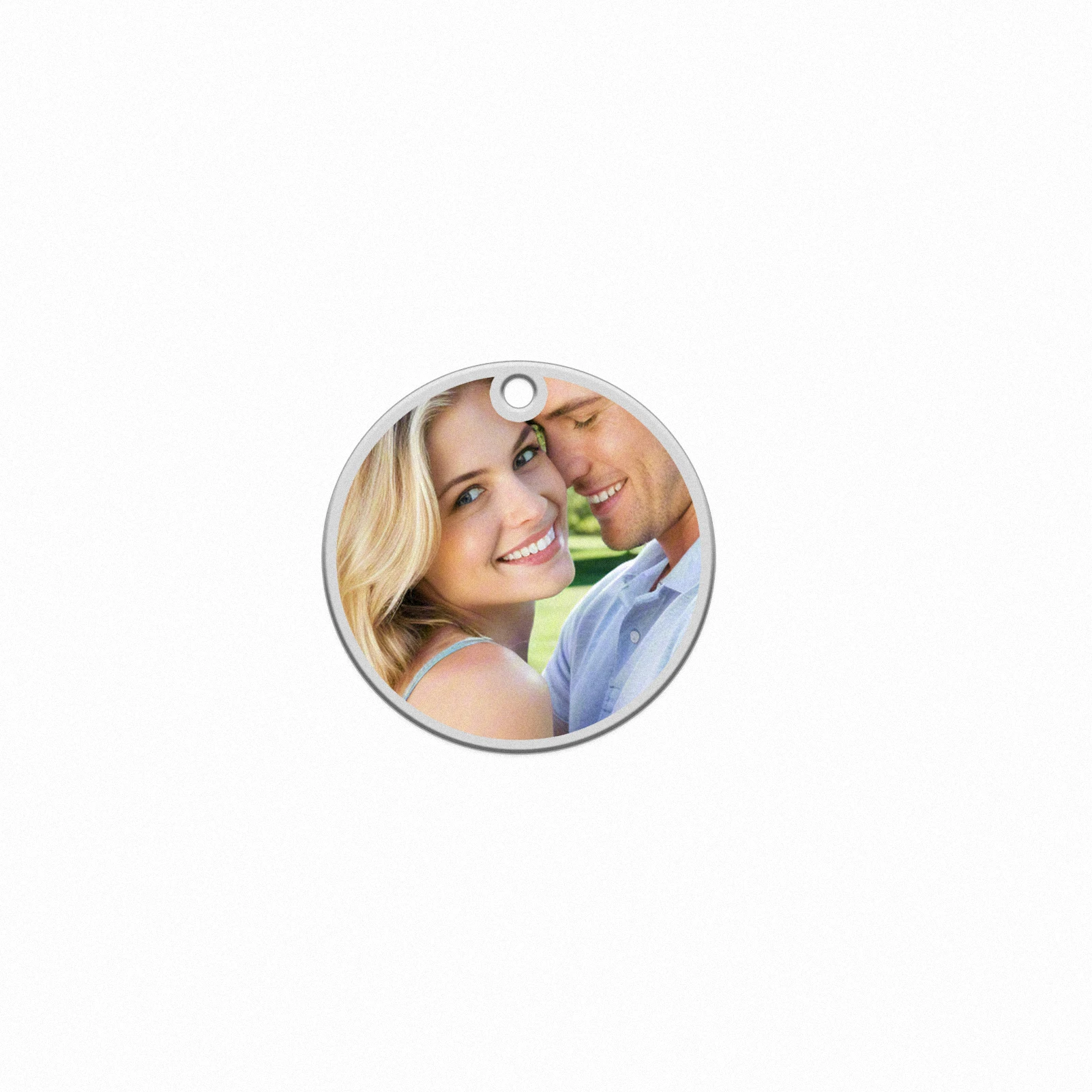 

Custom Circular Single-Sided Color Printed Pendant For Your Photo, Simple Commemorative Accessory Suitable For Family And Friend