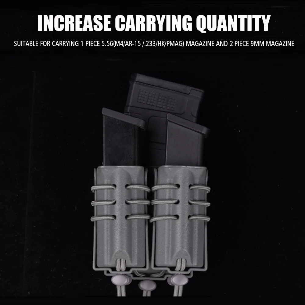 Fast 9mm/5.56 MAG Pouch for M4 AR15 HK .223 SIG 45CAP MOLLE Tactical Waist Belt Airsoft Mag Case Urban Assault Gear