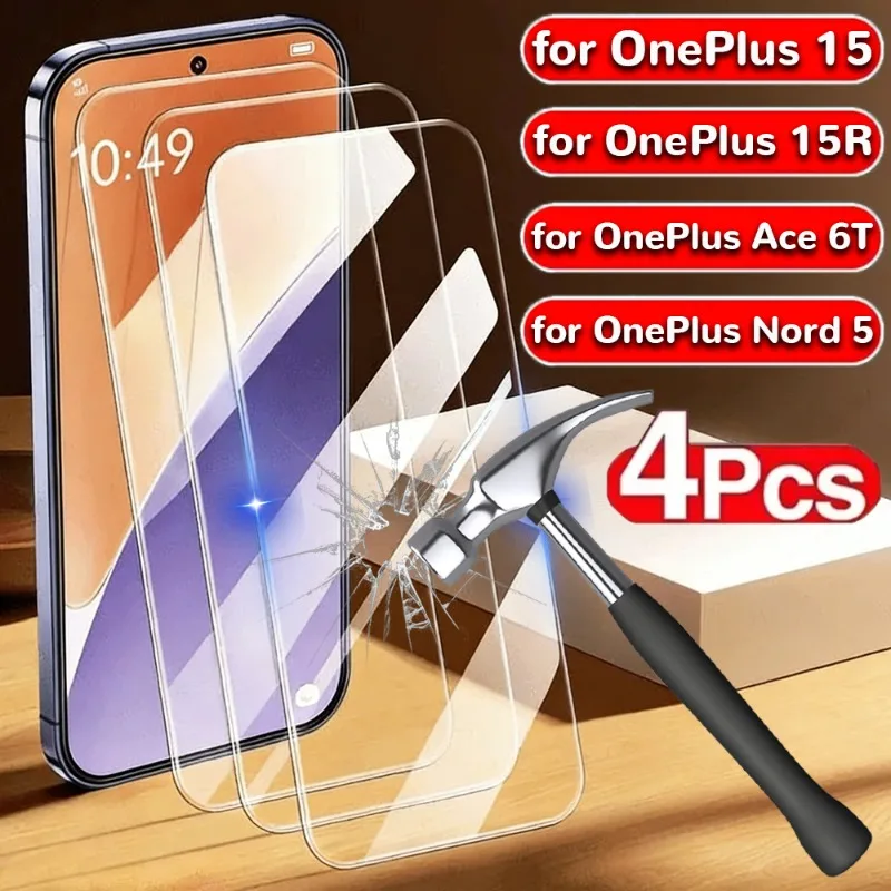 

Для Oneplus 15/15R/Nord 5/Ace 6T прозрачная защитная пленка для экрана HD закаленное стекло 9H прозрачная ультра-защита от царапин стеклянная пленка