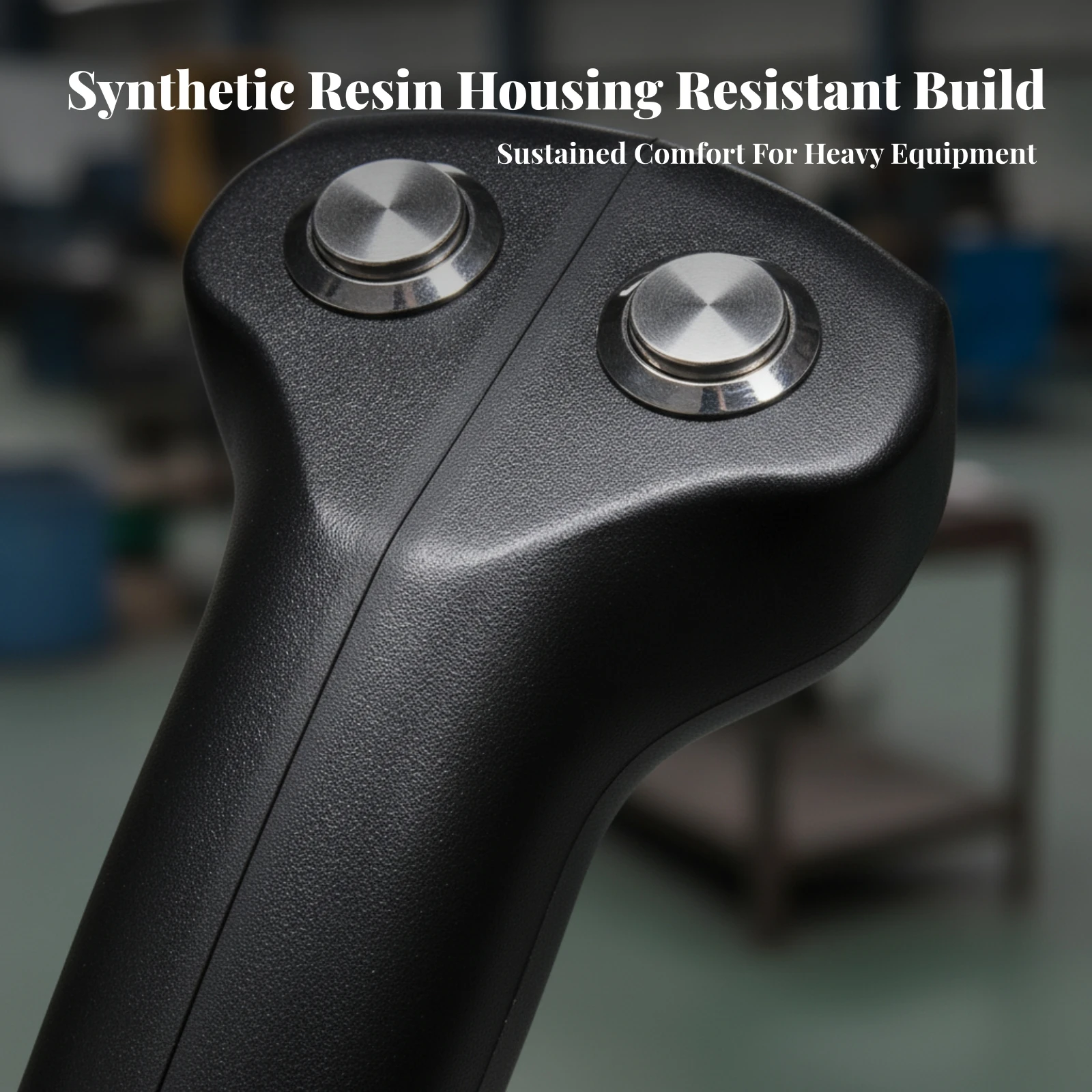Machinery Control Handle with Buttons Two-buttonButton Control Handle with Adapter Compact for Construction Equipment, Retrofits