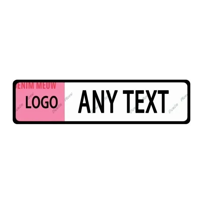 [2D Flat] Weatherproof Custom Metal Street Plaque Personalized Text & Logo Customizable Design, Pre-drilled Wall Ornament For En