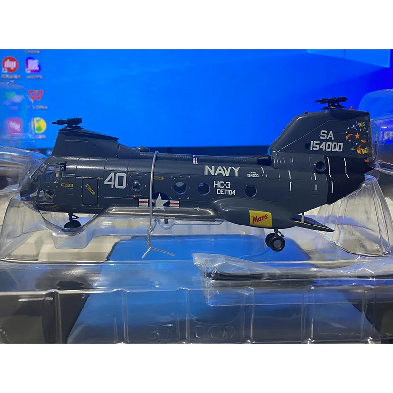 

casting small hand CH-46 helicopter ratio 1:72 plastic model toy gift collection simulation display decoration