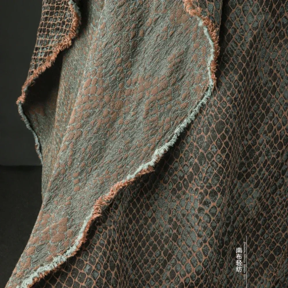 

Square Grid Line Cotton Linen Pleated Fabric for Vintage Dress Clothing Fashion Designer Fabrics Cloth Diy Sewing By The Meter