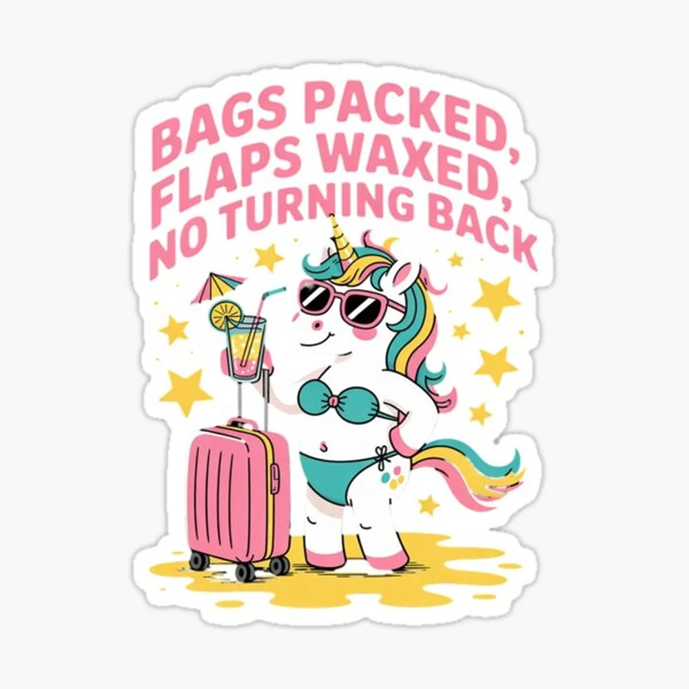Embarrassing Inappropriate Travel Adult Humor  Sticker for Laptop Decor Bedroom Car Cute Cartoon Art Fashionable Public Suitcase