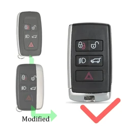 Modified Car Key Housing Remote Fob Case Shell for Land Rover Evoque Discovery 4 Evoque Jaguar F-Pace F-Type XE XF XJ Freelander