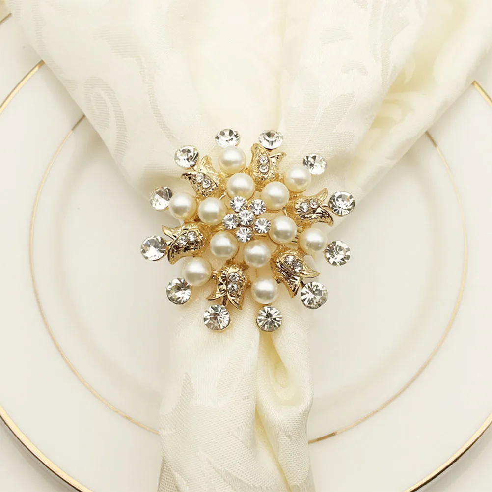 

Napkin Buckle Buckles Christmas Snowflake Rings Holder Decor Serviette Decoration