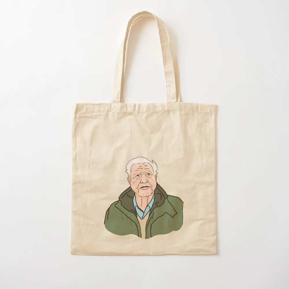 

David Attenborough Tote Bag Cloth bags Woman shopper bag shopping bags foldable Big bag women Canvas Tote