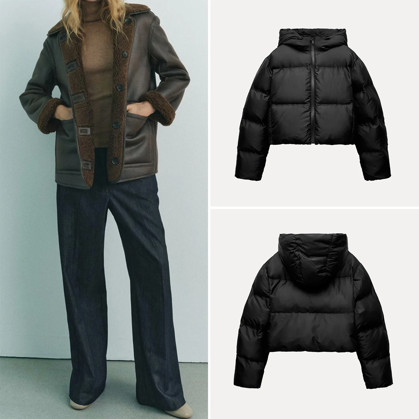 Z سترة نسائية من القطن من Faion Thiened مع حامل غطاء للرأس ملابس خارجية مناسبة معطف Ele Personali ort مع سحاب للإغلاق #1